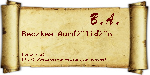 Beczkes Aurélián névjegykártya
